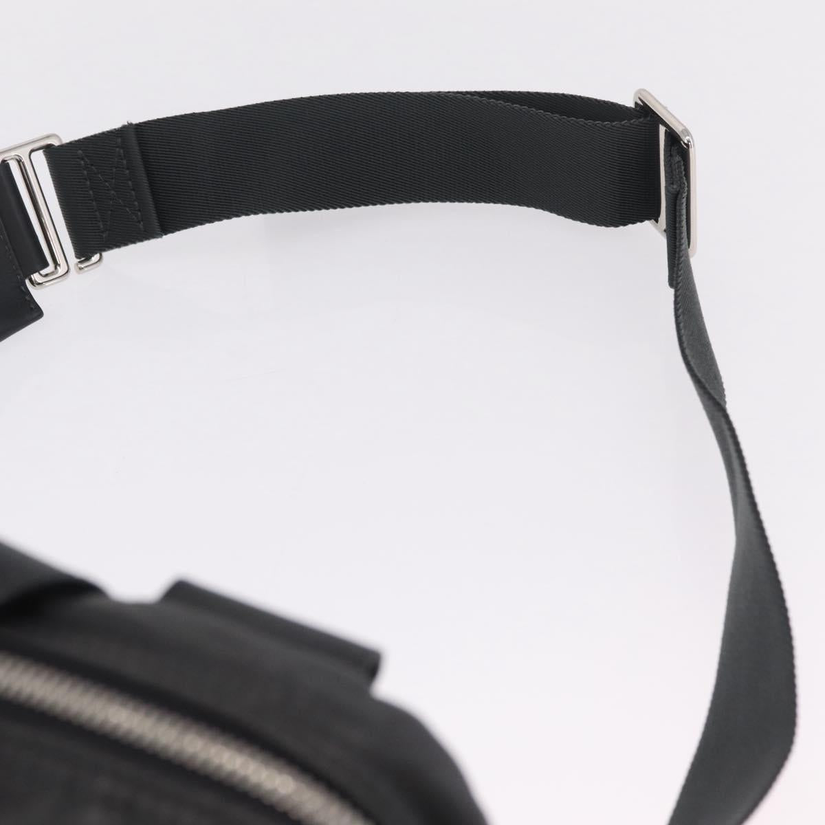LOUIS VUITTON V Line Fast Body Bag Leather Gray Silver M50445 LV Auth bs37828A