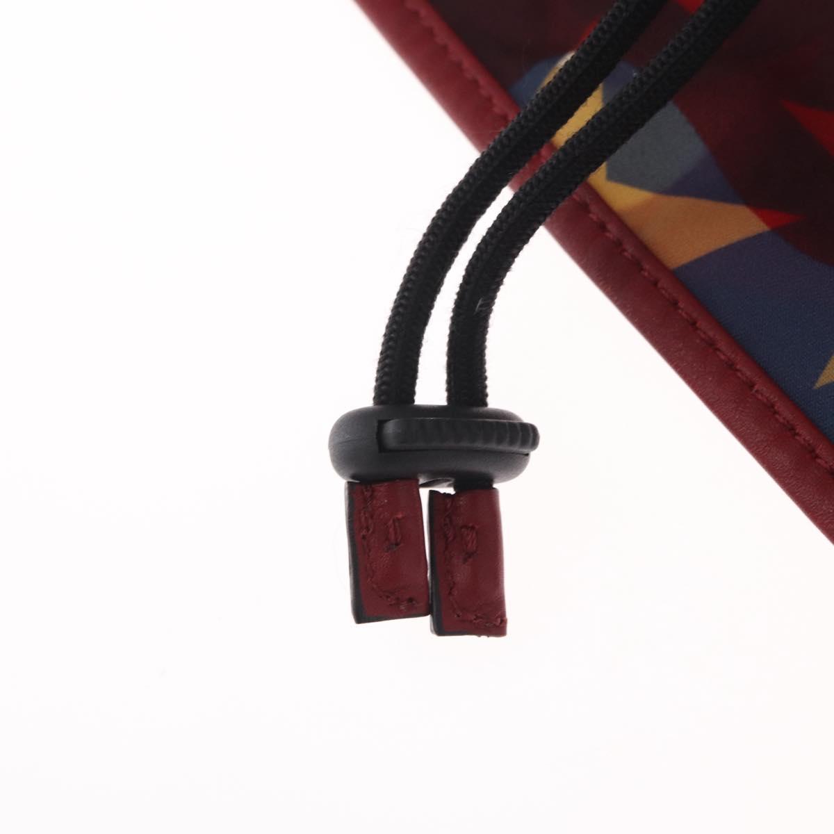 Valentino Backpack Nylon Blue Red Auth bs37834A