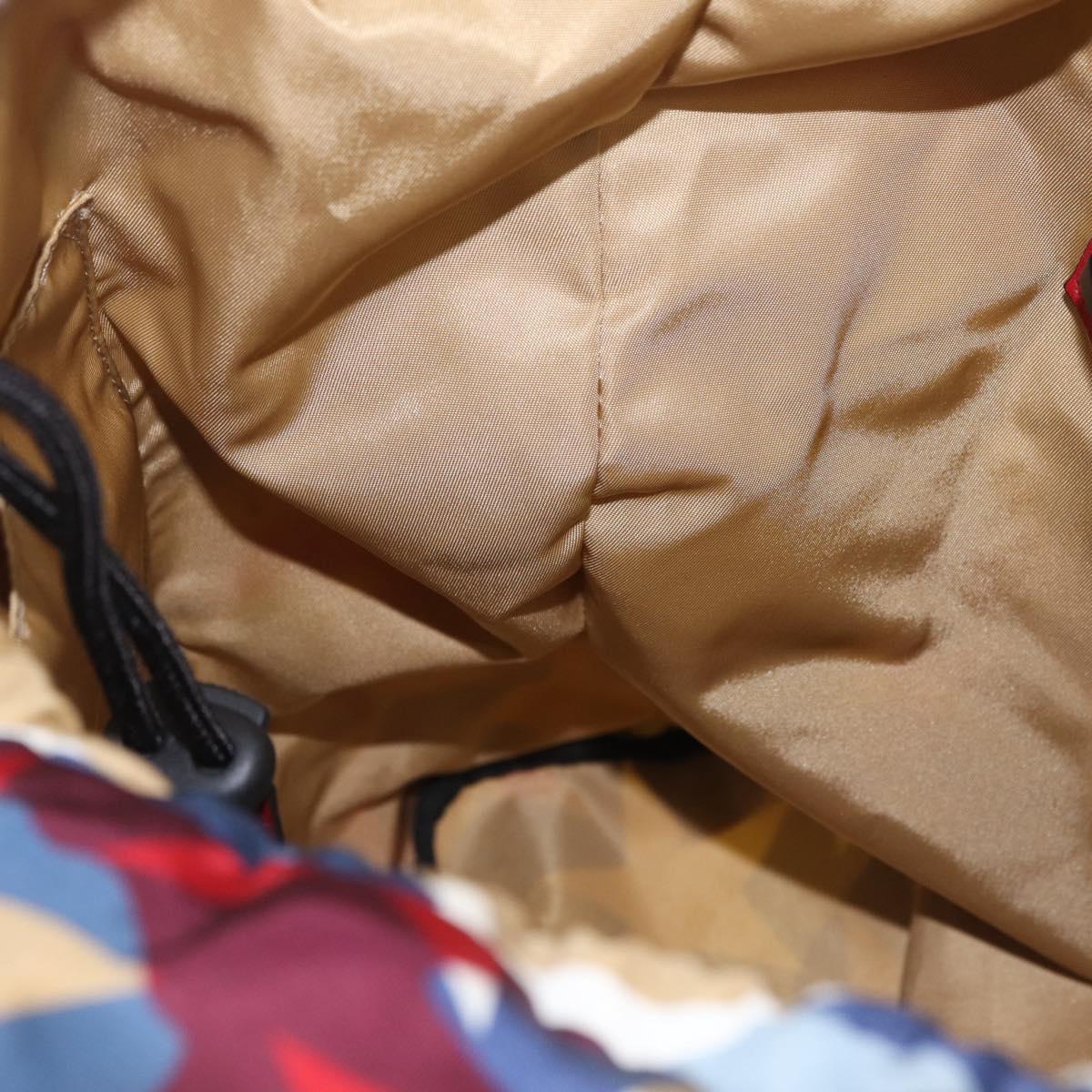 Valentino Backpack Nylon Blue Red Auth bs37834A