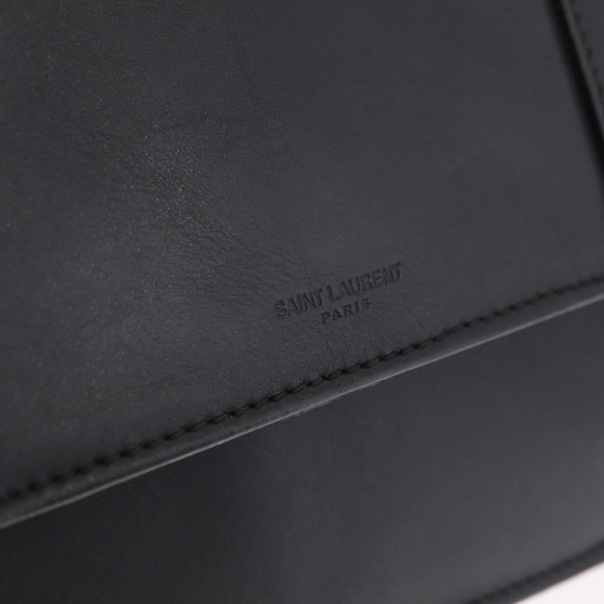 Saint Laurent Betty Chain Shoulder Bag Leather Black Gold 314515 Auth bs37835