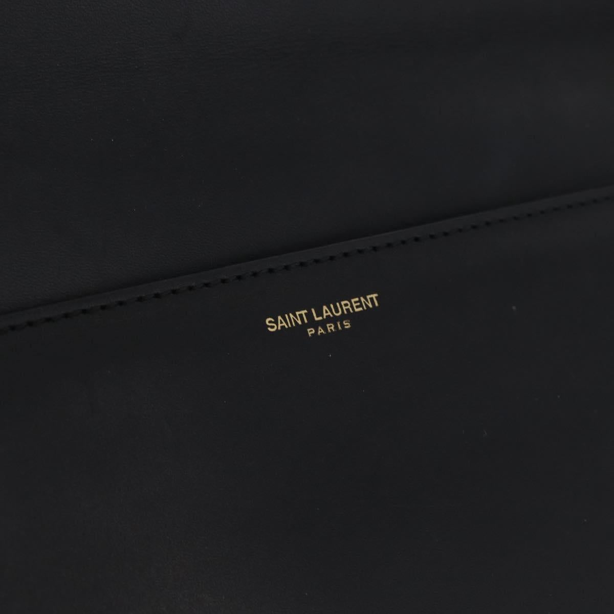 Saint Laurent Betty Chain Shoulder Bag Leather Black Gold 314515 Auth bs37835