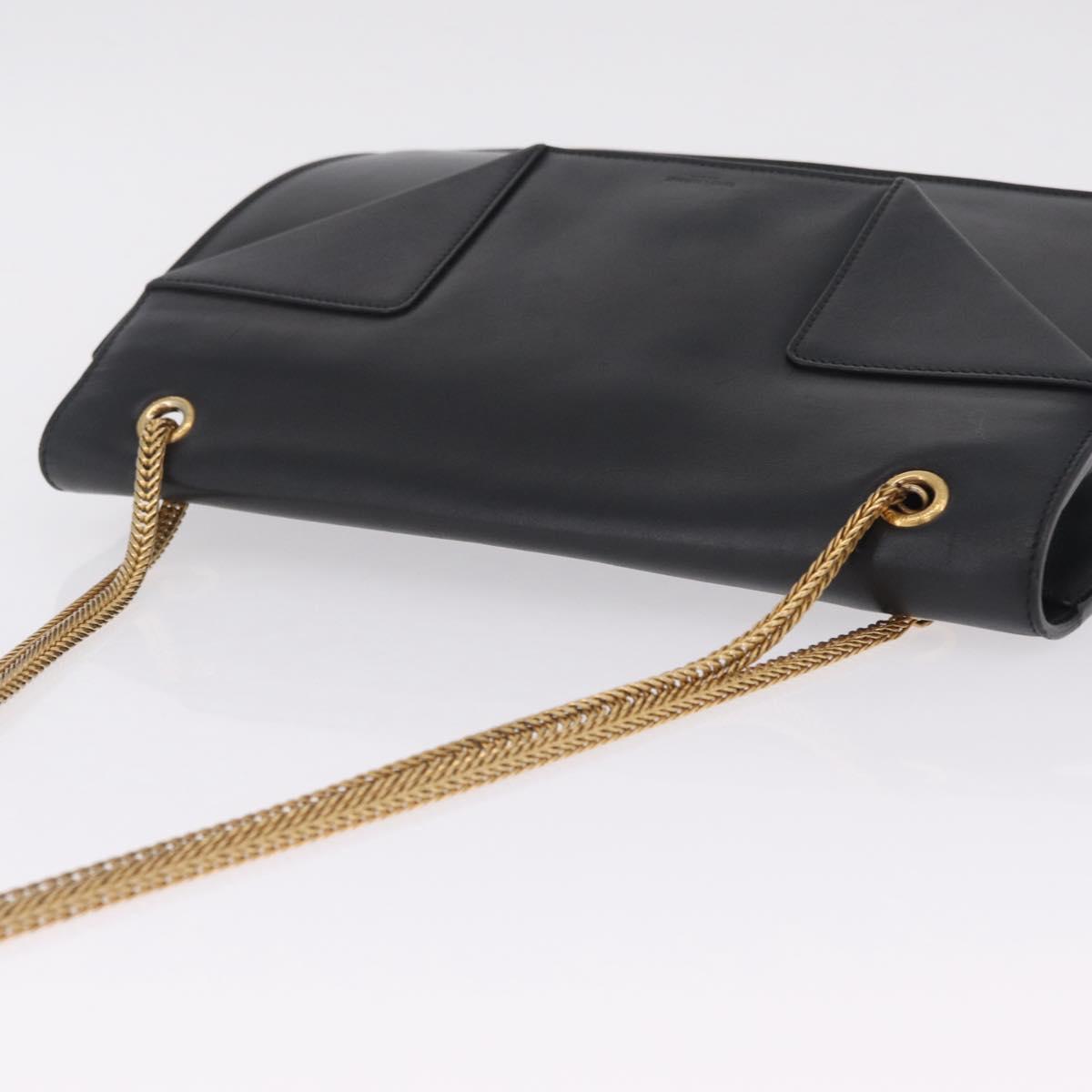 Saint Laurent Betty Chain Shoulder Bag Leather Black Gold 314515 Auth bs37835