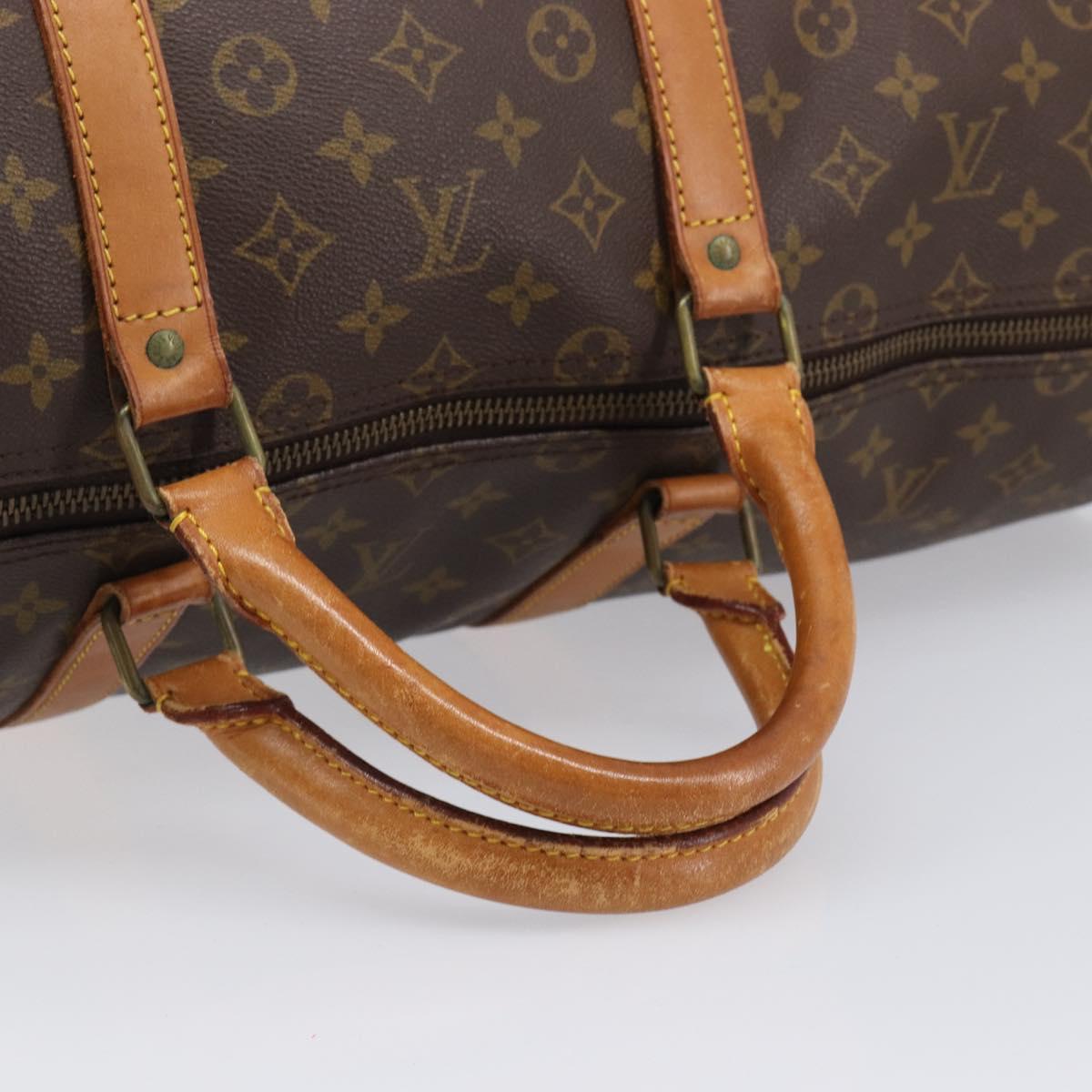 LOUIS VUITTON Monogram Keepall 60 Boston Bag M41422 LV Auth bs37853