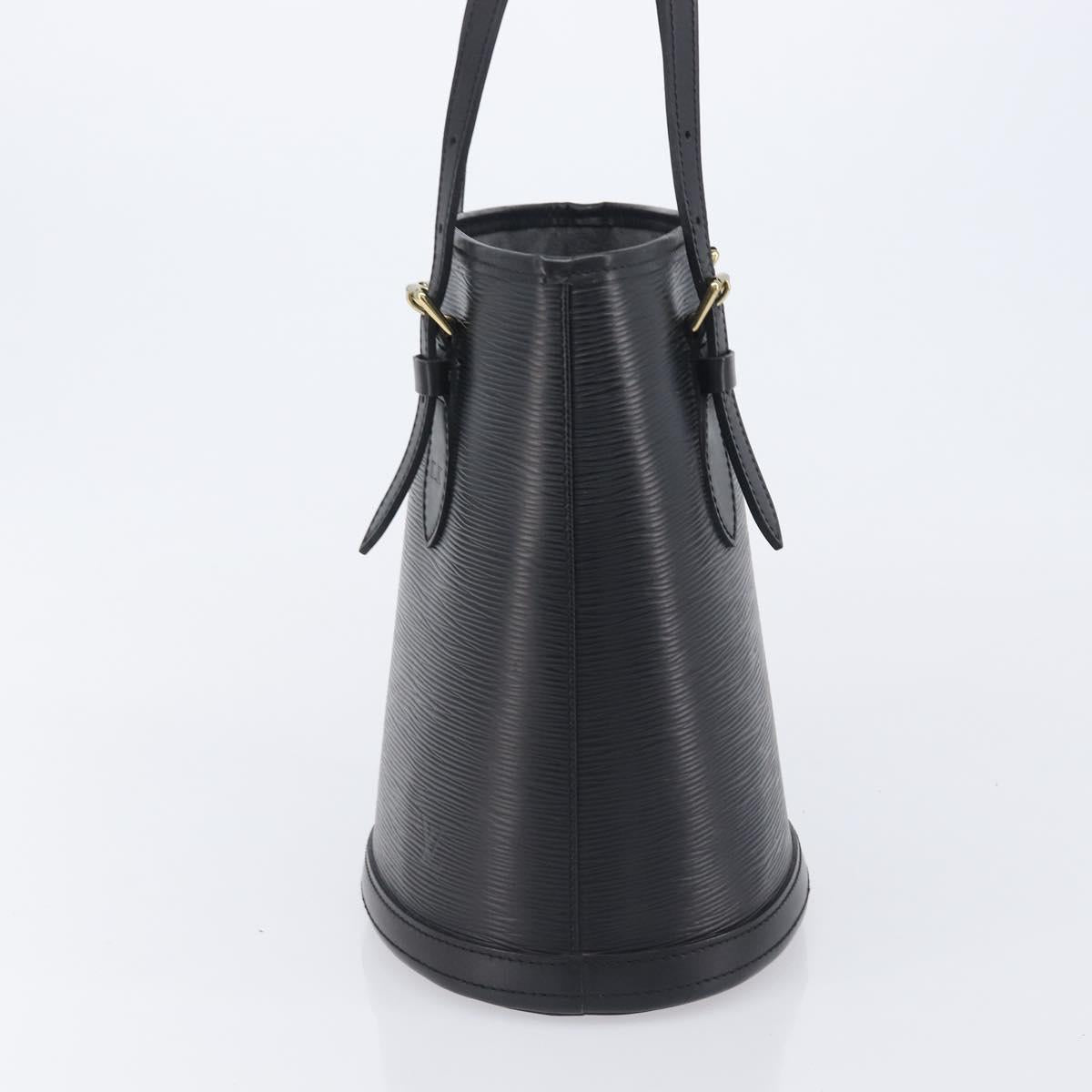 LOUIS VUITTON Epi Bucket PM Hand Bag SPO Black M58992 LV Auth bs37854A