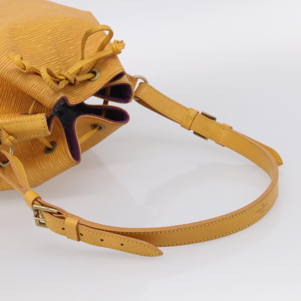 LOUIS VUITTON Epi Petit Noe Shoulder Bag Tassili Yellow M44109 LV Auth bs37856