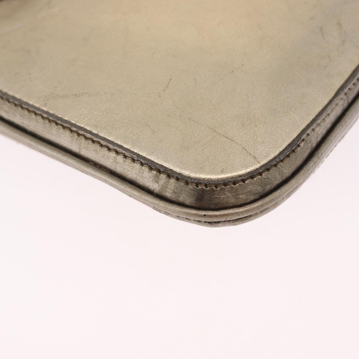 GUCCI Shoulder Bag Leather Gold 005 0812 Auth bs37867