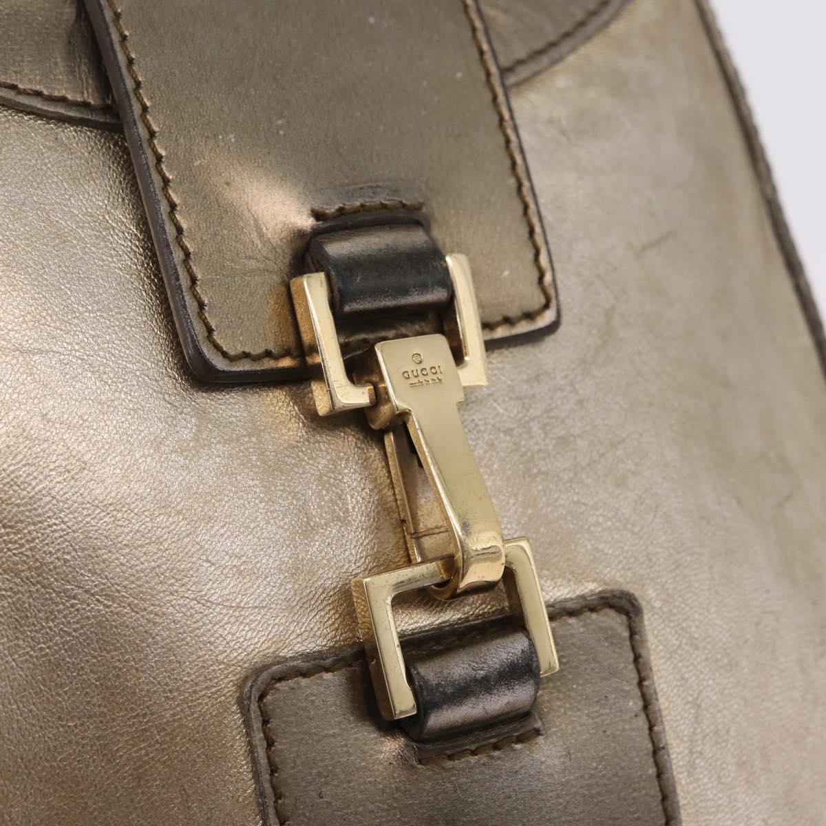 GUCCI Shoulder Bag Leather Gold 005 0812 Auth bs37867
