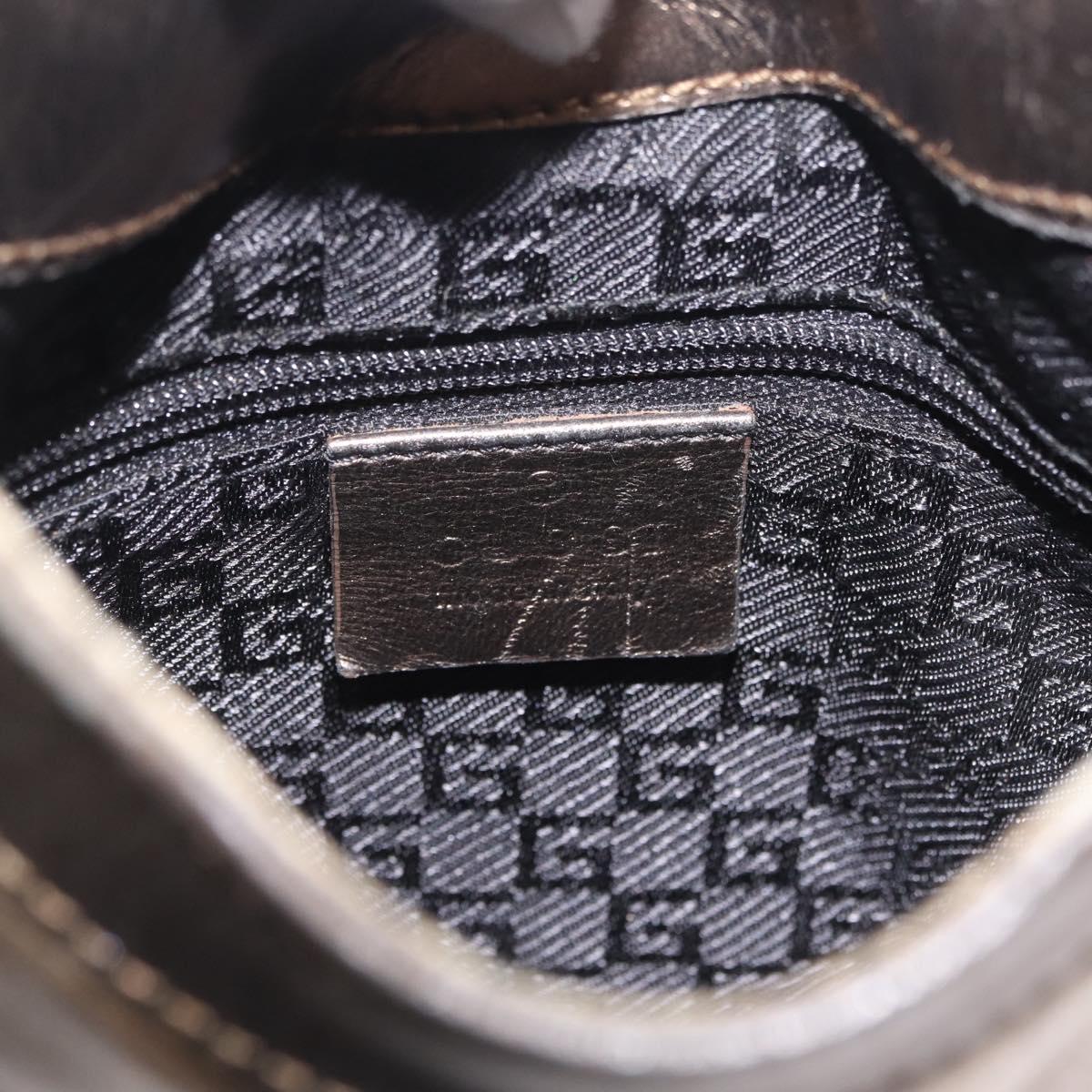 GUCCI Shoulder Bag Leather Gold 005 0812 Auth bs37867