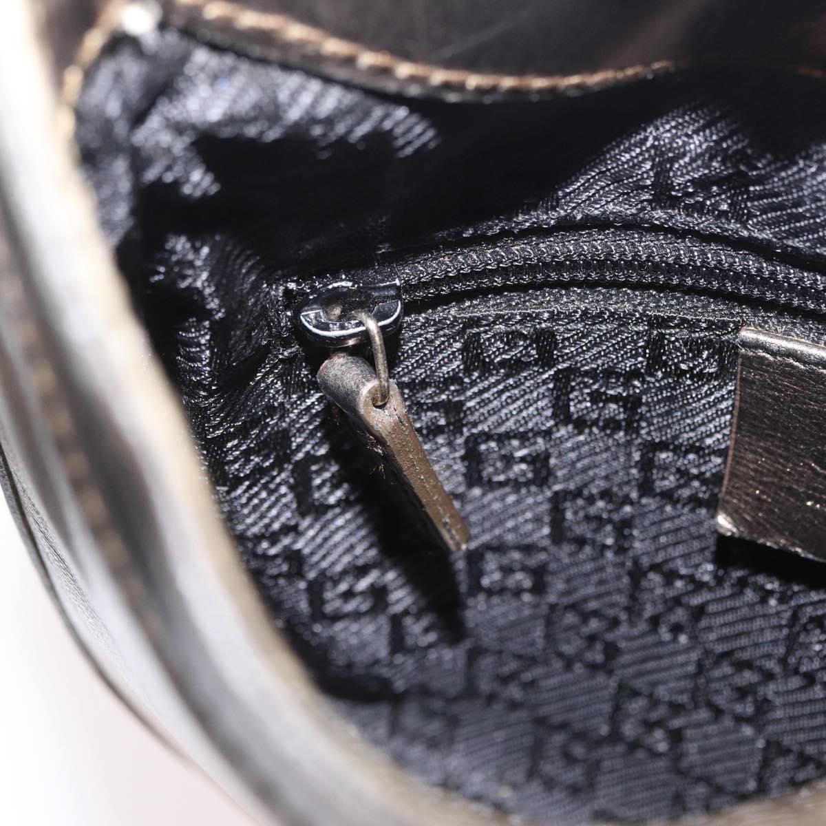 GUCCI Shoulder Bag Leather Gold 005 0812 Auth bs37867