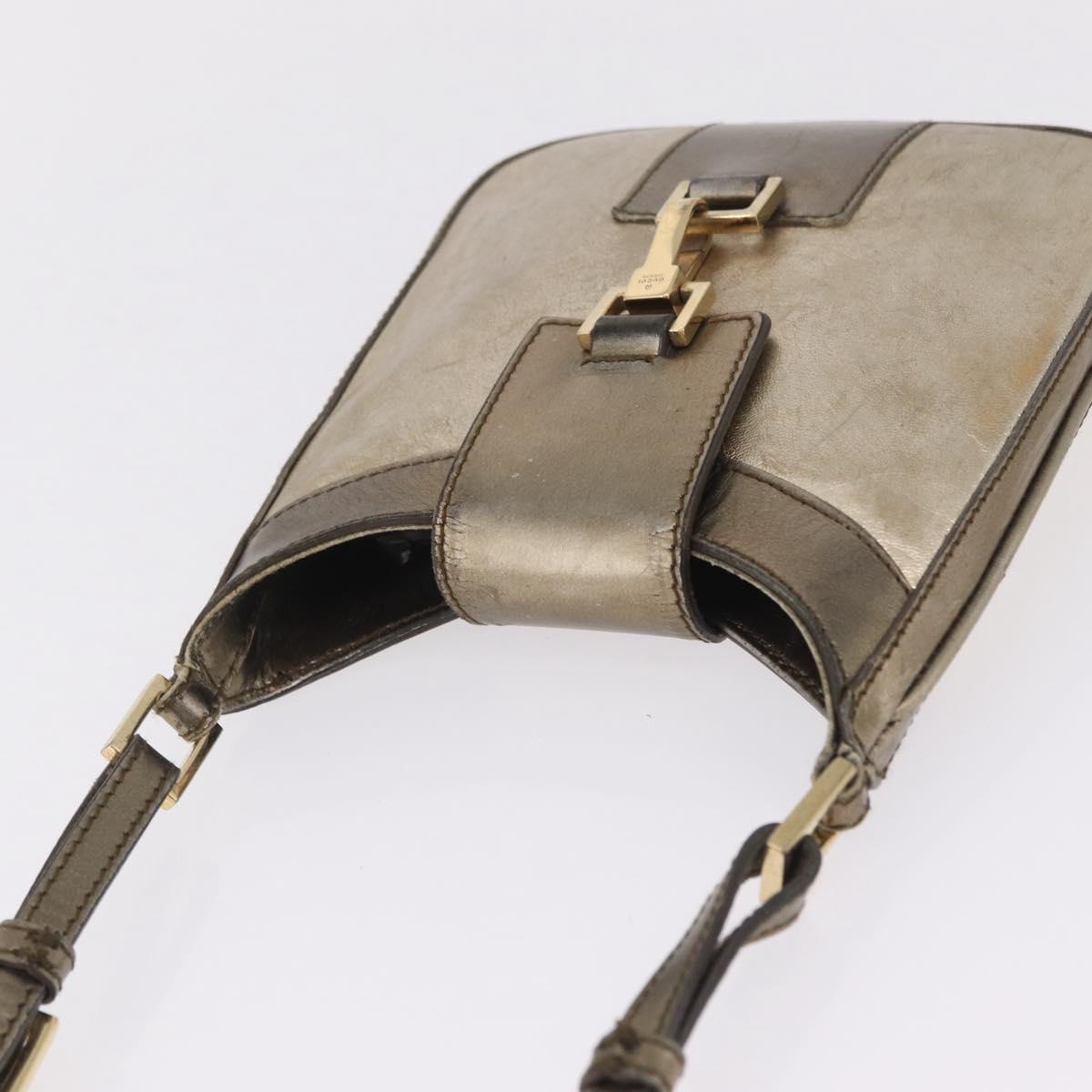 GUCCI Shoulder Bag Leather Gold 005 0812 Auth bs37867