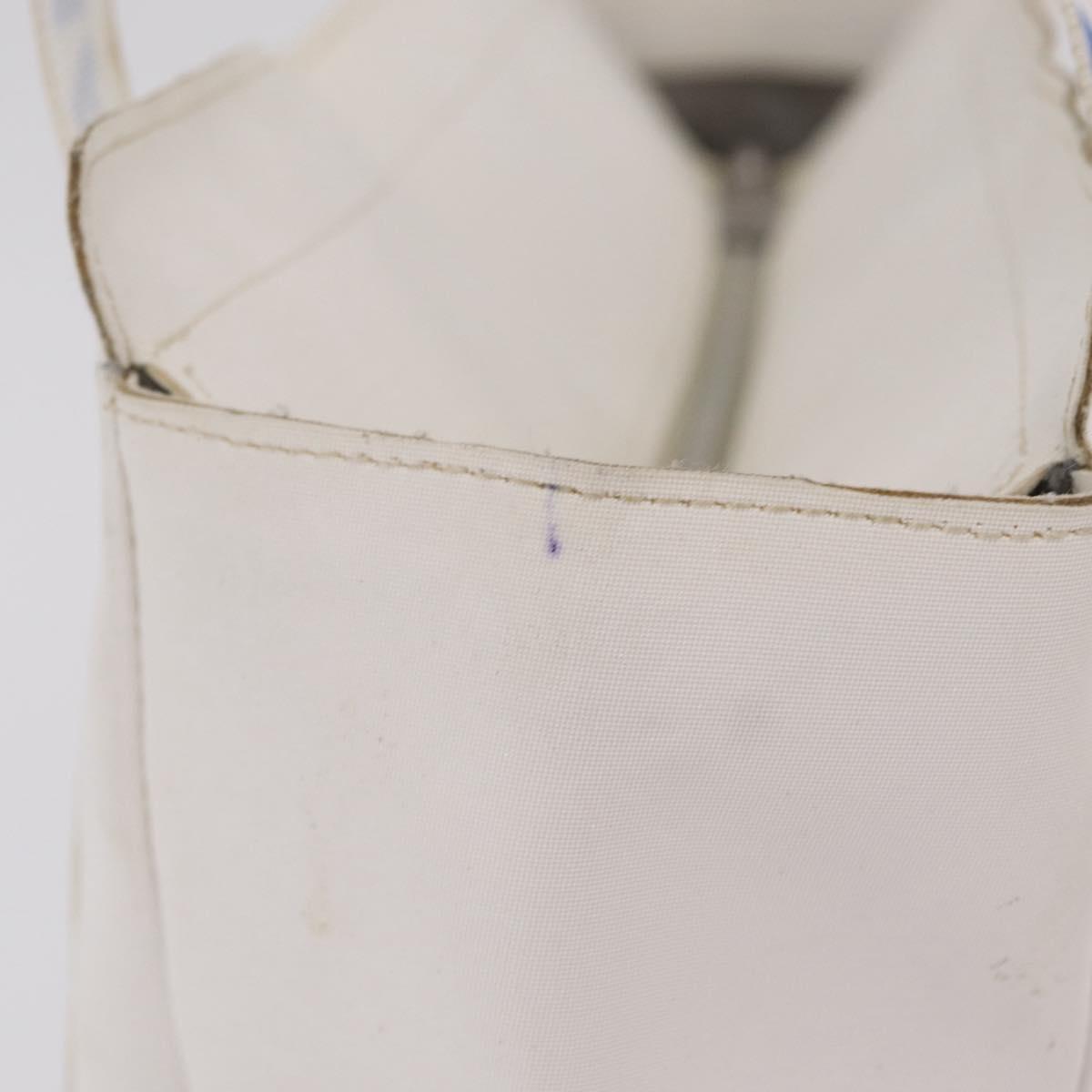 CHANEL Chanel Sports Shoulder Bag Polyester White Silver CC Auth bs37878