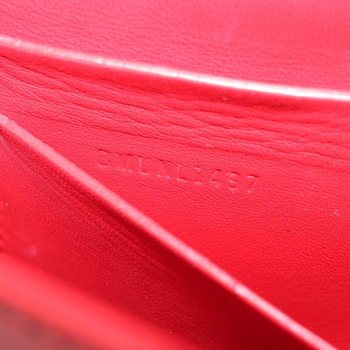 BURBERRY Grace Shoulder Bag Leather Red Gold Tone Auth bs37892A
