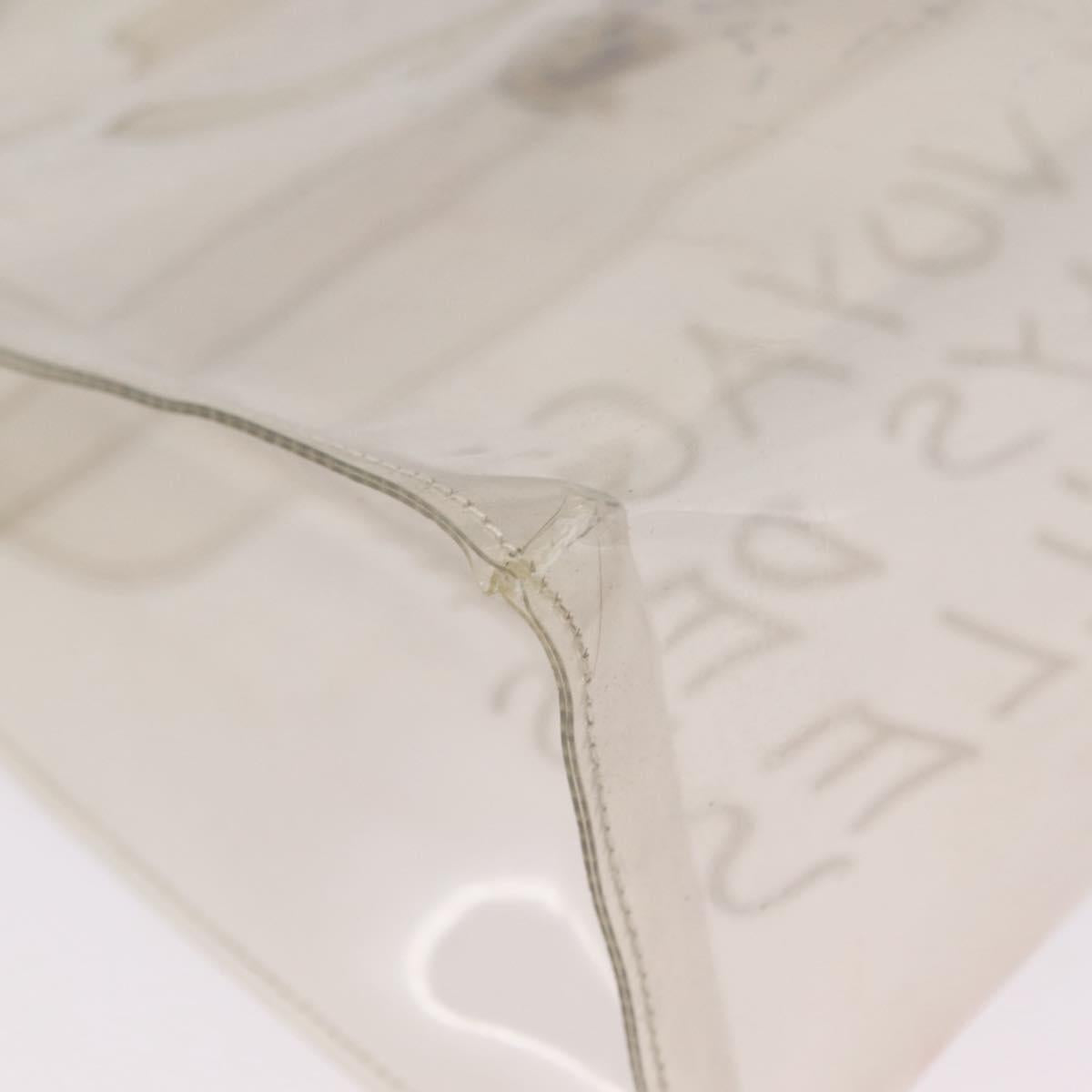 HERMES Vinyl Kelly Hand Bag Clear Gold Tone Auth bs37899