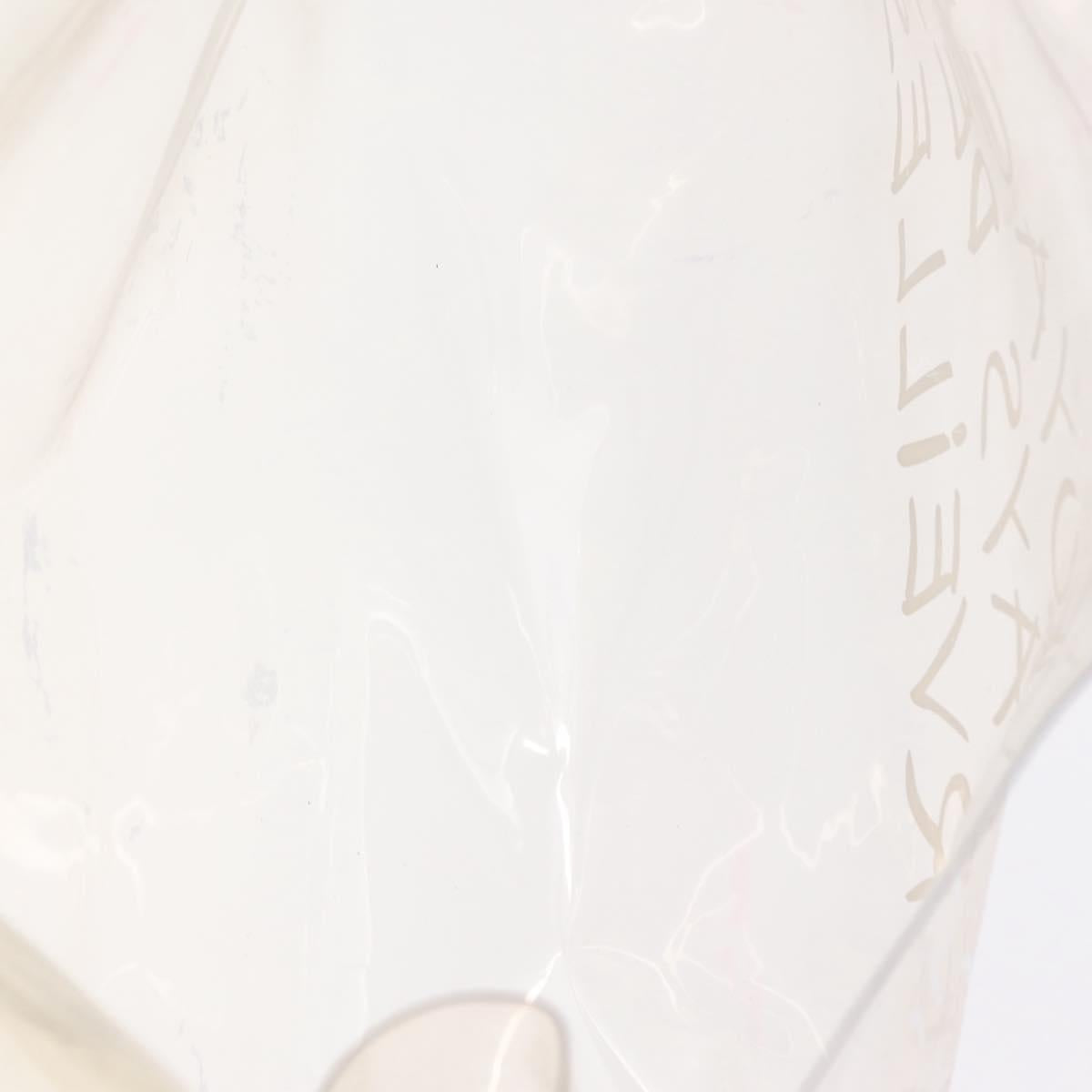 HERMES Vinyl Kelly Hand Bag Clear Gold Tone Auth bs37899