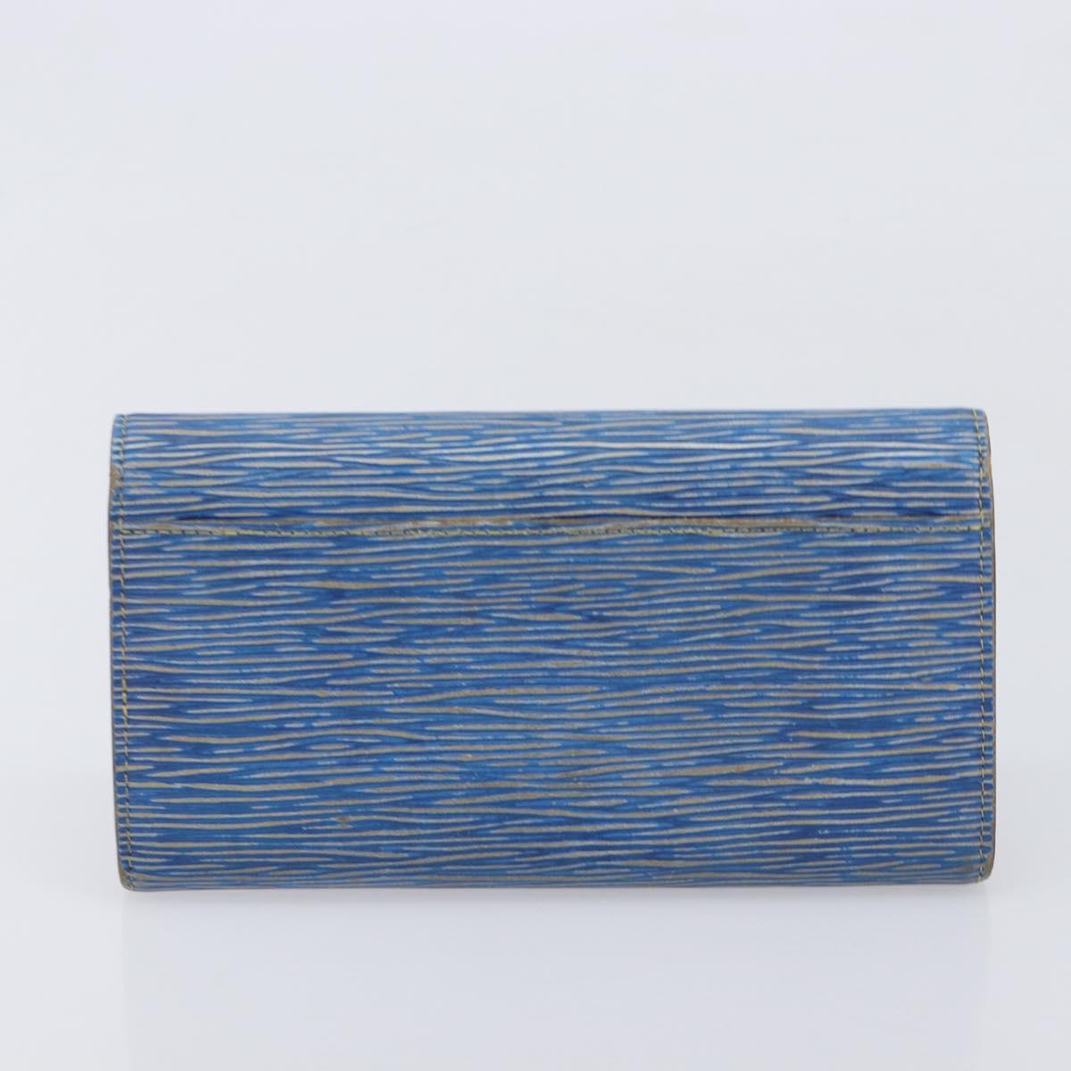 LOUIS VUITTON Monogram Epi Wallet 2 Set Blue LV Auth bs37932