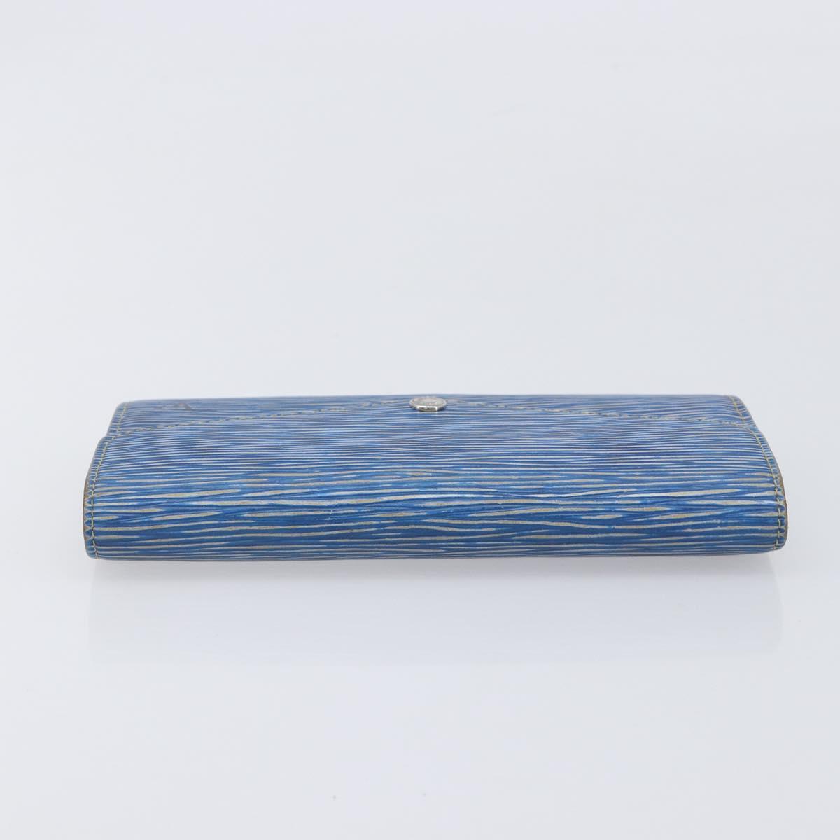 LOUIS VUITTON Monogram Epi Wallet 2 Set Blue LV Auth bs37932