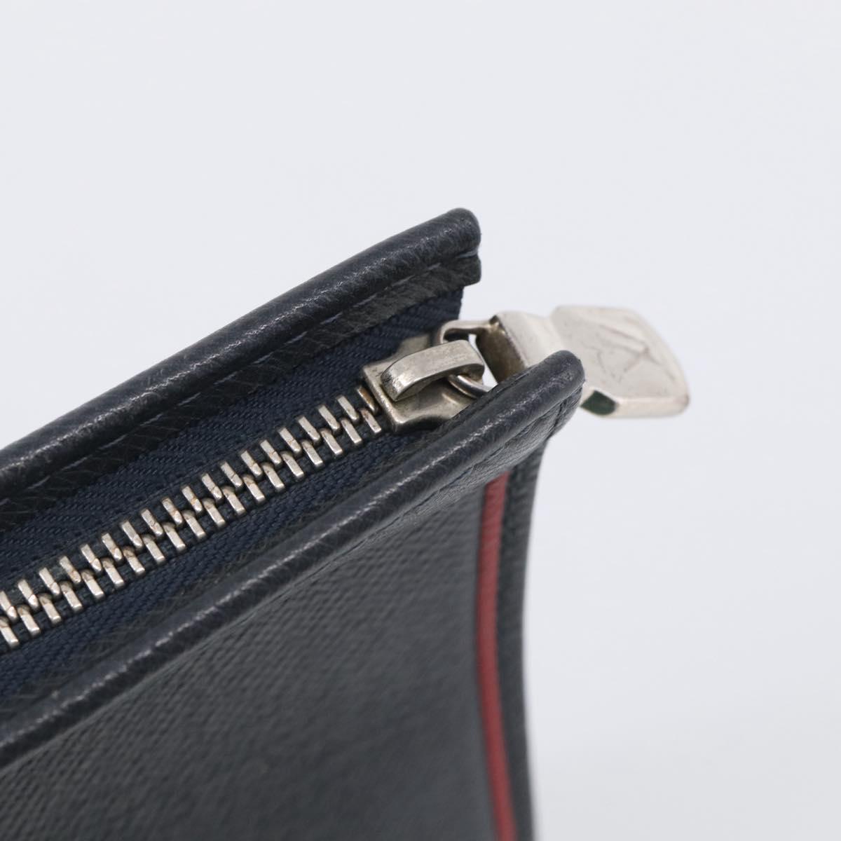 LOUIS VUITTON Taiga Pochette Voyage MM Bag Blue Marine M63394 LV Auth bs37950
