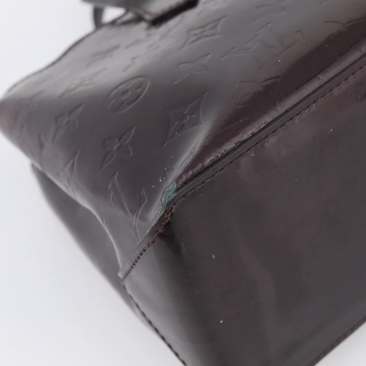 LOUIS VUITTON Monogram Vernis Wilshire PM Hand Bag Amarante M93641 Auth bs37956