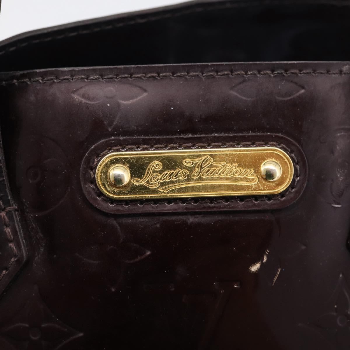 LOUIS VUITTON Monogram Vernis Wilshire PM Hand Bag Amarante M93641 Auth bs37956