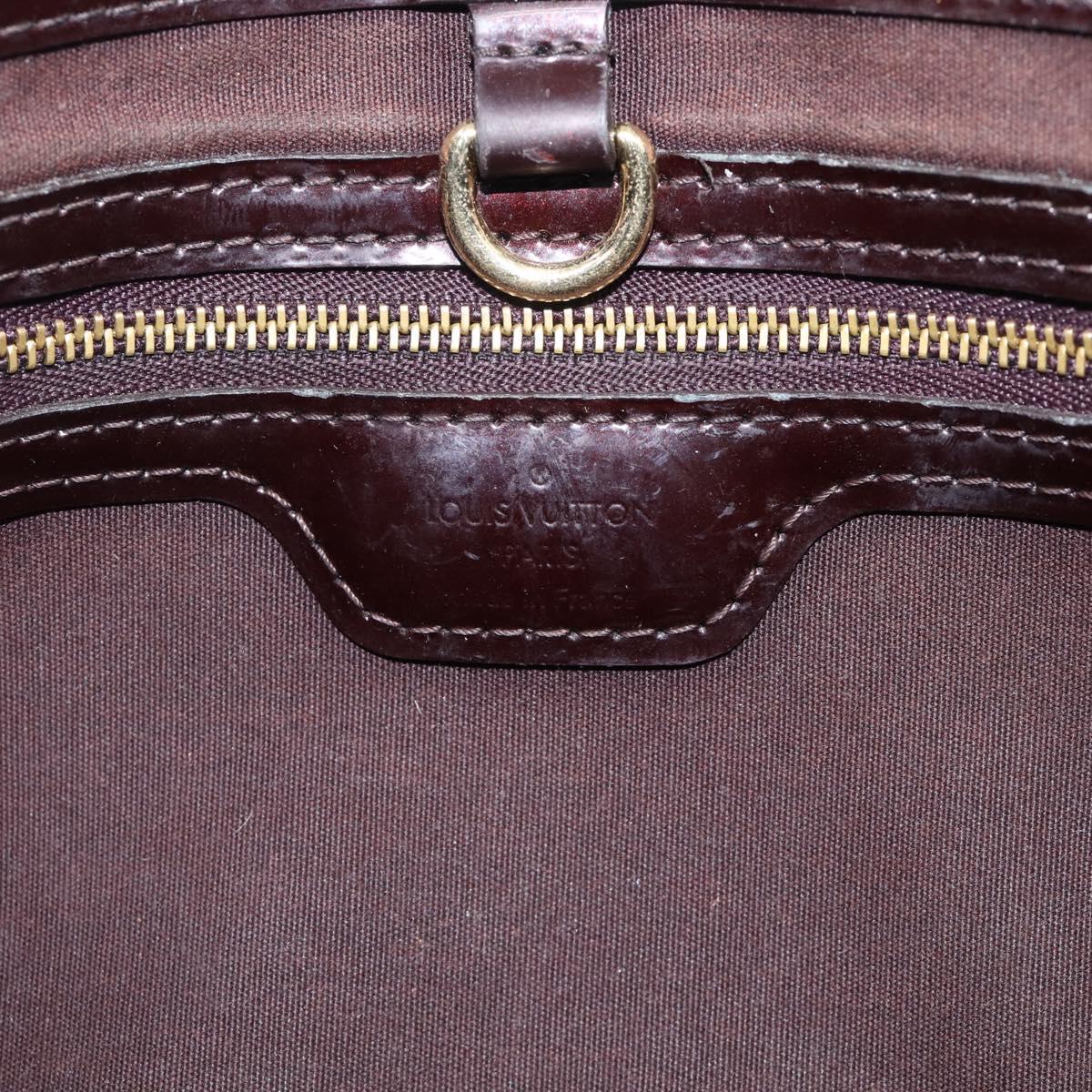 LOUIS VUITTON Monogram Vernis Wilshire PM Hand Bag Amarante M93641 Auth bs37956