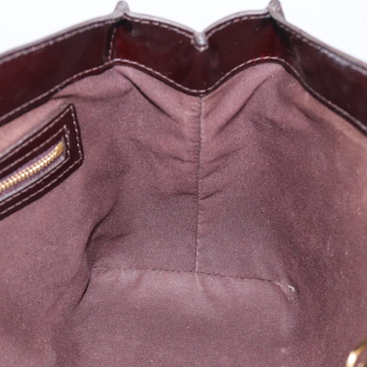 LOUIS VUITTON Monogram Vernis Wilshire PM Hand Bag Amarante M93641 Auth bs37956
