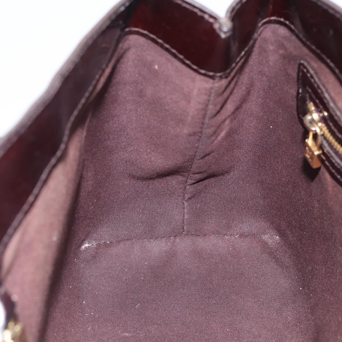 LOUIS VUITTON Monogram Vernis Wilshire PM Hand Bag Amarante M93641 Auth bs37956