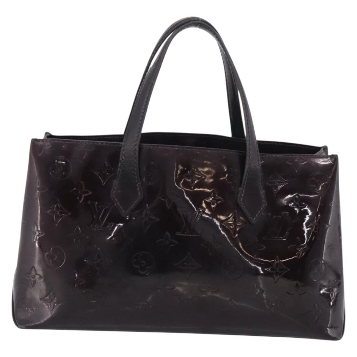 LOUIS VUITTON Monogram Vernis Wilshire PM Hand Bag Amarante M93641 Auth bs37956