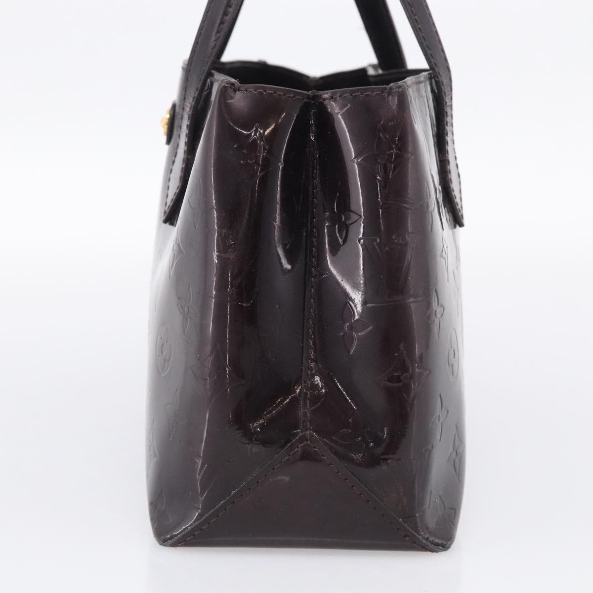 LOUIS VUITTON Monogram Vernis Wilshire PM Hand Bag Amarante M93641 Auth bs37956