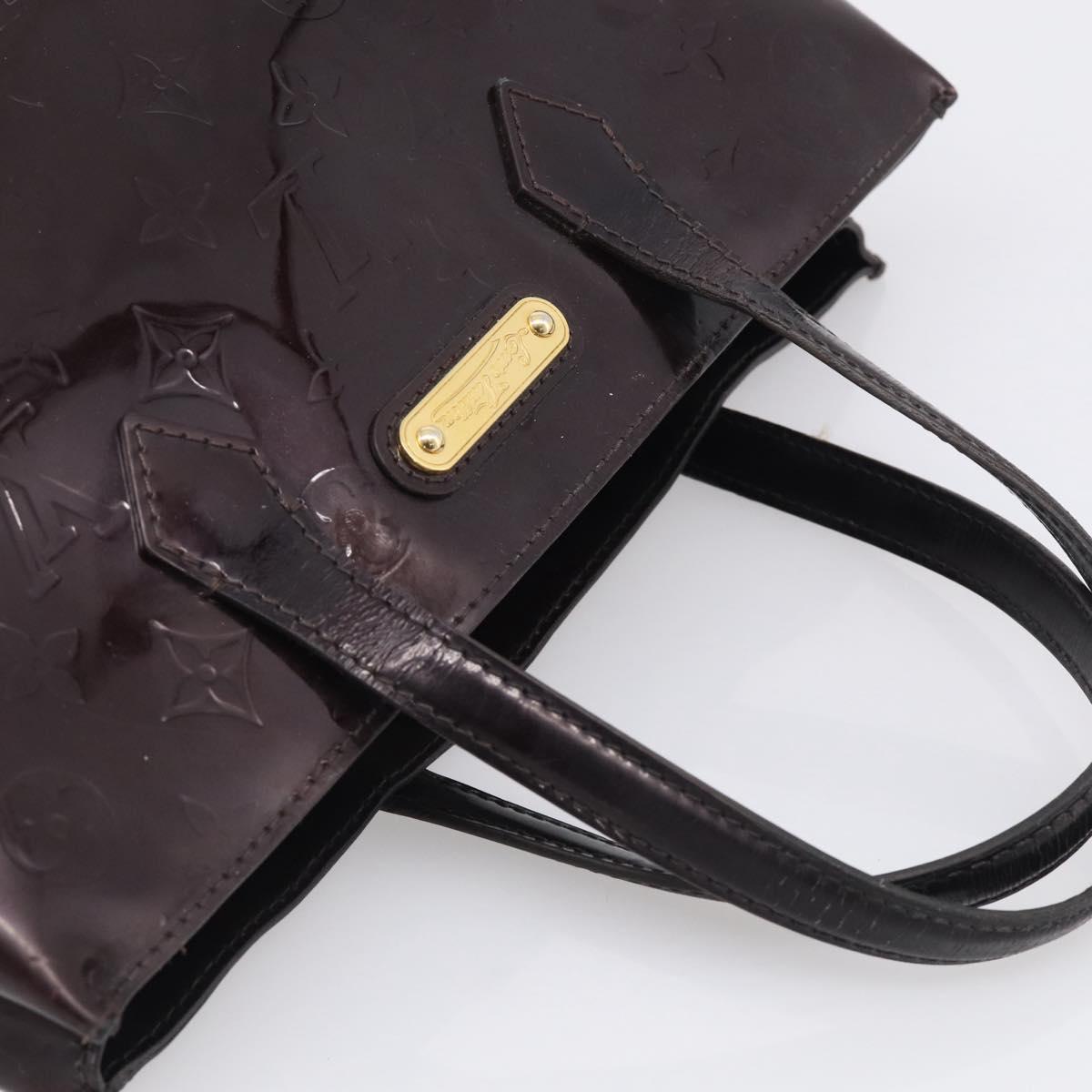 LOUIS VUITTON Monogram Vernis Wilshire PM Hand Bag Amarante M93641 Auth bs37956