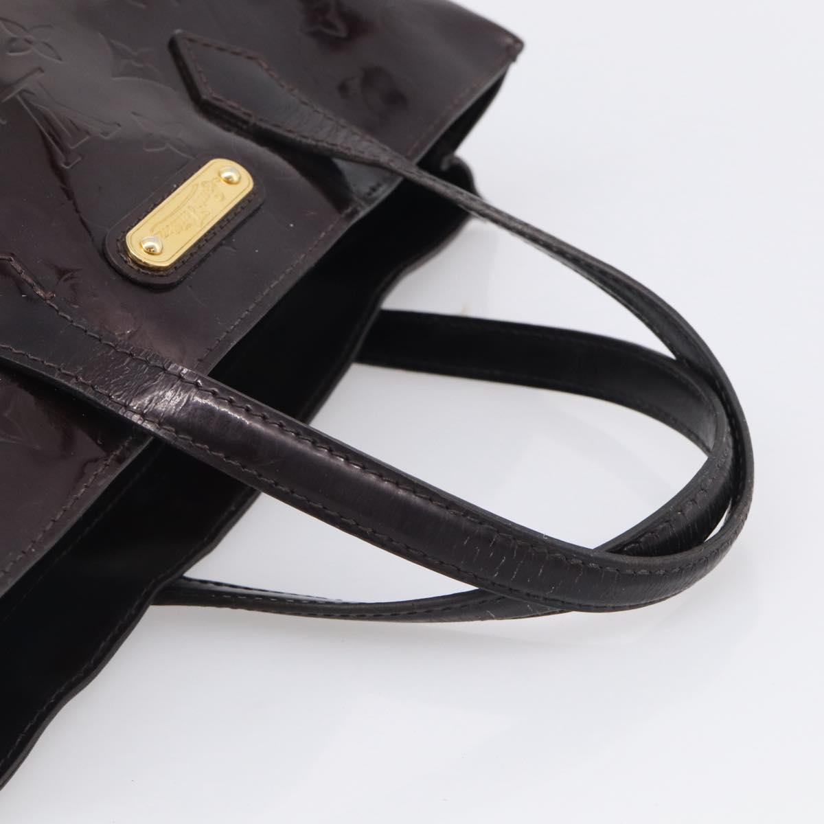 LOUIS VUITTON Monogram Vernis Wilshire PM Hand Bag Amarante M93641 Auth bs37956