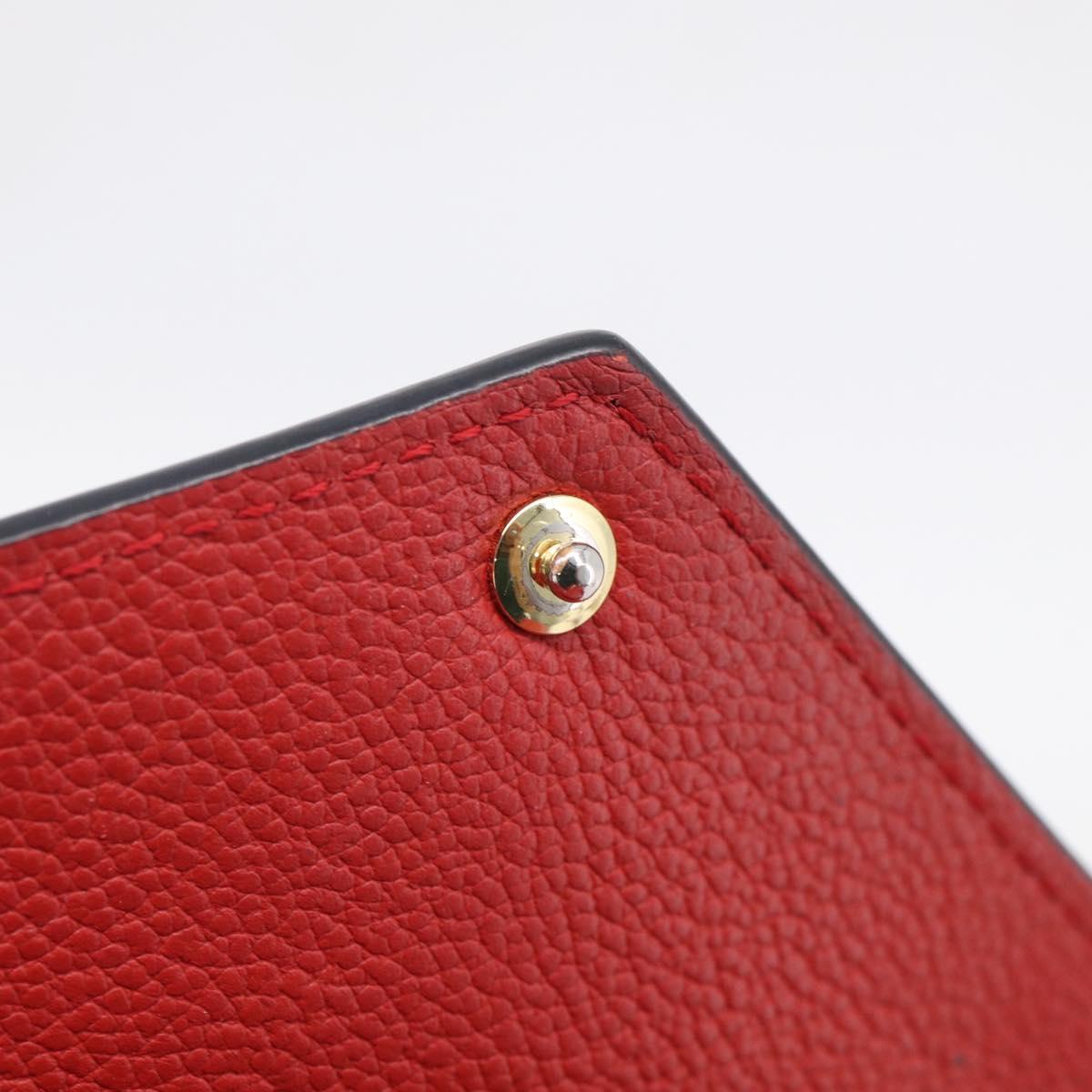 LOUIS VUITTON Monogram Empreinte Portefeuille Victorine Red M62554 Auth bs37958