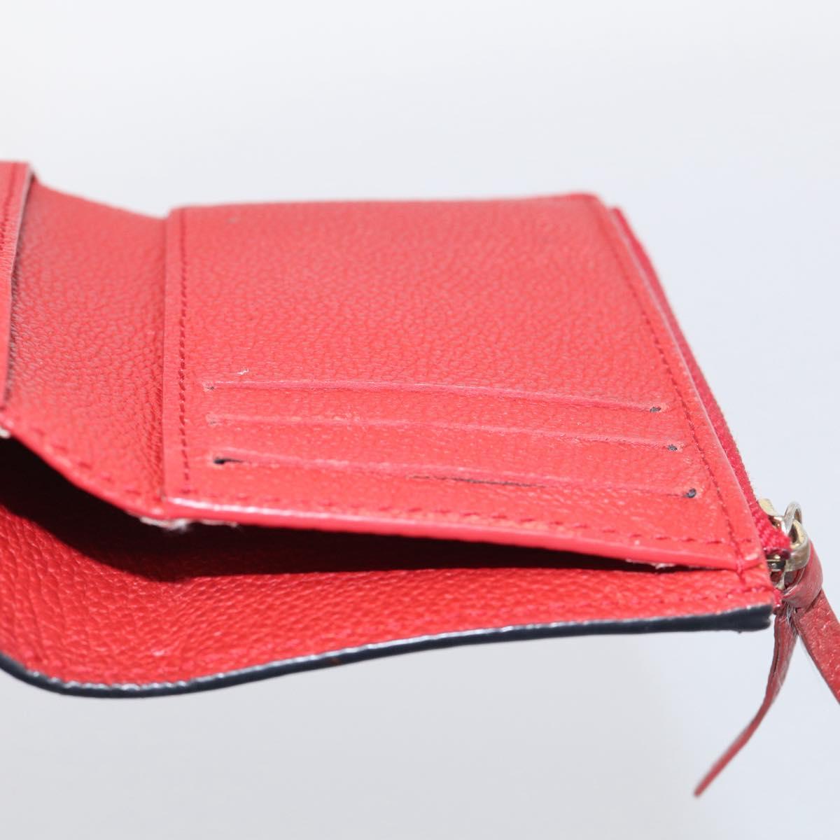 LOUIS VUITTON Monogram Empreinte Portefeuille Victorine Red M62554 Auth bs37958