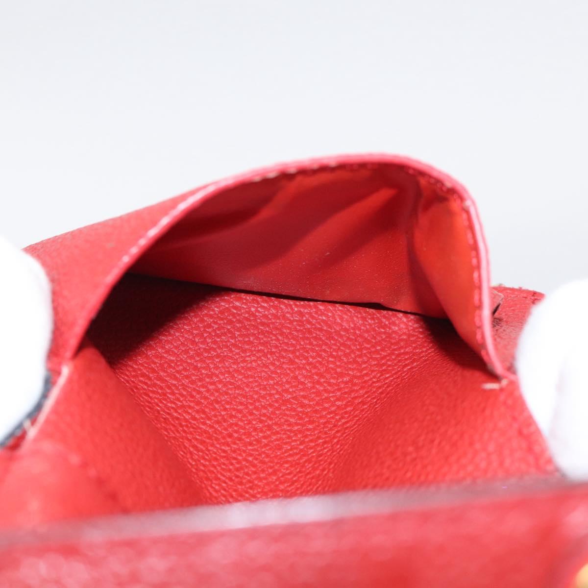 LOUIS VUITTON Monogram Empreinte Portefeuille Victorine Red M62554 Auth bs37958