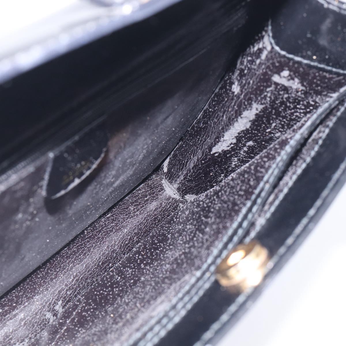 GUCCI Shoulder Bag Patent Black 000 2853 0311 0 Auth bs37986