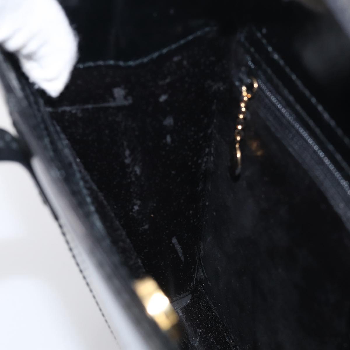 GUCCI Shoulder Bag Patent Black 000 2853 0311 0 Auth bs37986