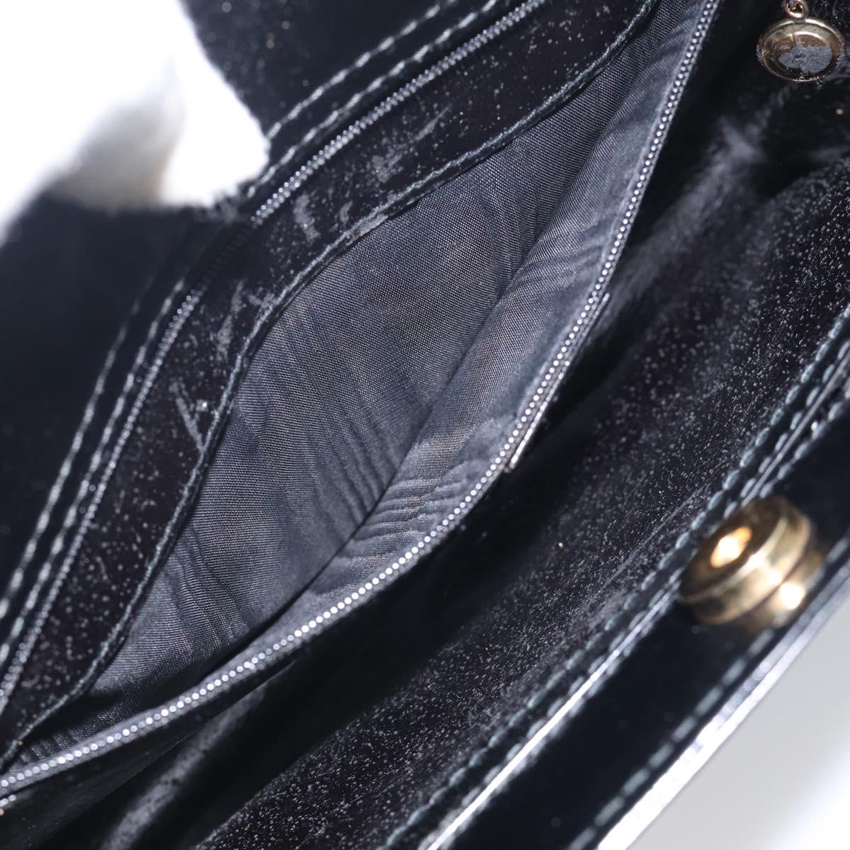 GUCCI Shoulder Bag Patent Black 000 2853 0311 0 Auth bs37986