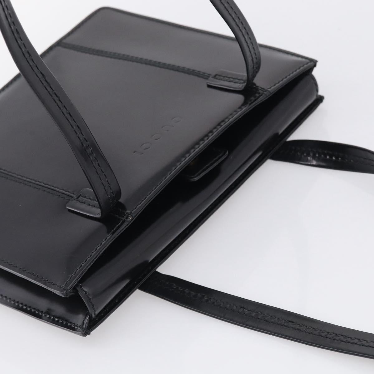 GUCCI Shoulder Bag Patent Black 000 2853 0311 0 Auth bs37986