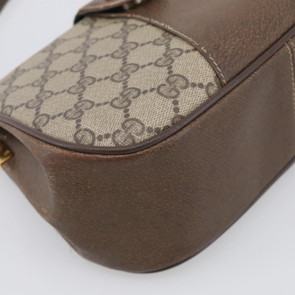 GUCCI GG Supreme Web Sherry Line Shoulder Bag PVC Beige 10 02 024 Auth bs37993