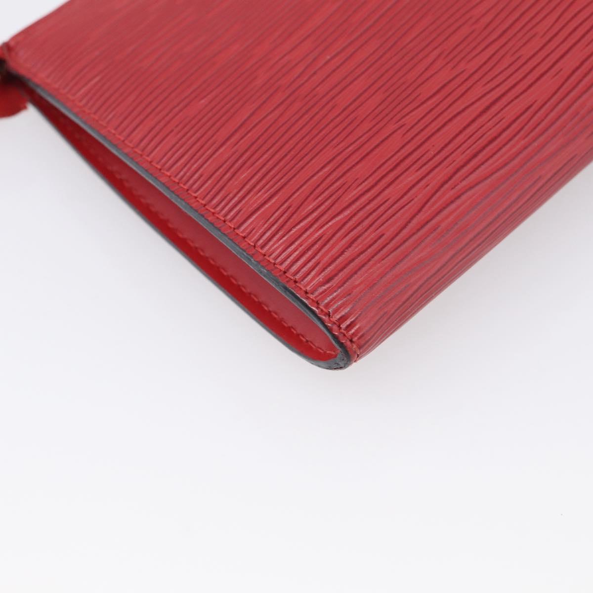 LOUIS VUITTON Epi Pochette Accessoires Accessory Pouch Red M52987 LV Auth bs38032