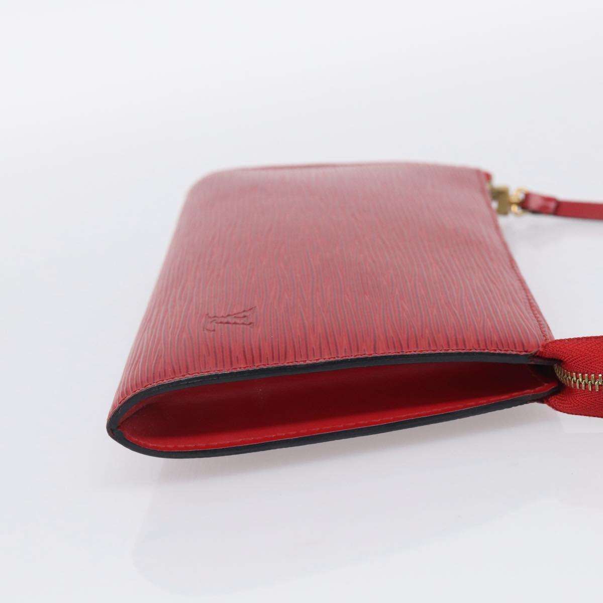LOUIS VUITTON Epi Pochette Accessoires Accessory Pouch Red M52987 LV Auth bs38032