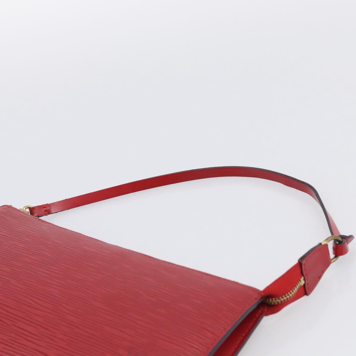 LOUIS VUITTON Epi Pochette Accessoires Accessory Pouch Red M52987 LV Auth bs38032