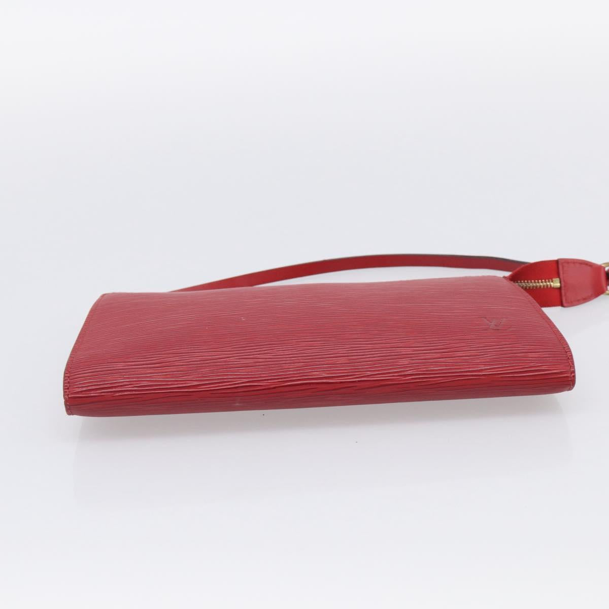 LOUIS VUITTON Epi Pochette Accessoires Accessory Pouch Red M52987 LV Auth bs38032