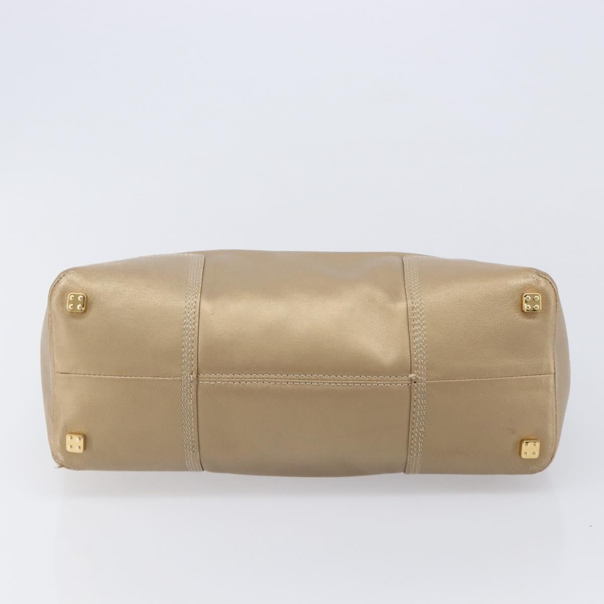 LOEWE Americana 28 Hand Bag Leather Gold Tone Auth bs38035