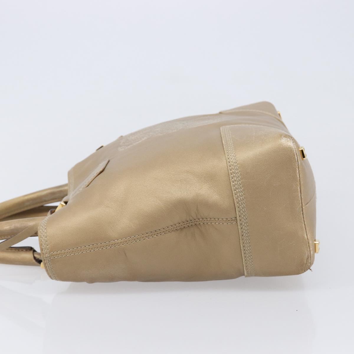 LOEWE Americana 28 Hand Bag Leather Gold Tone Auth bs38035