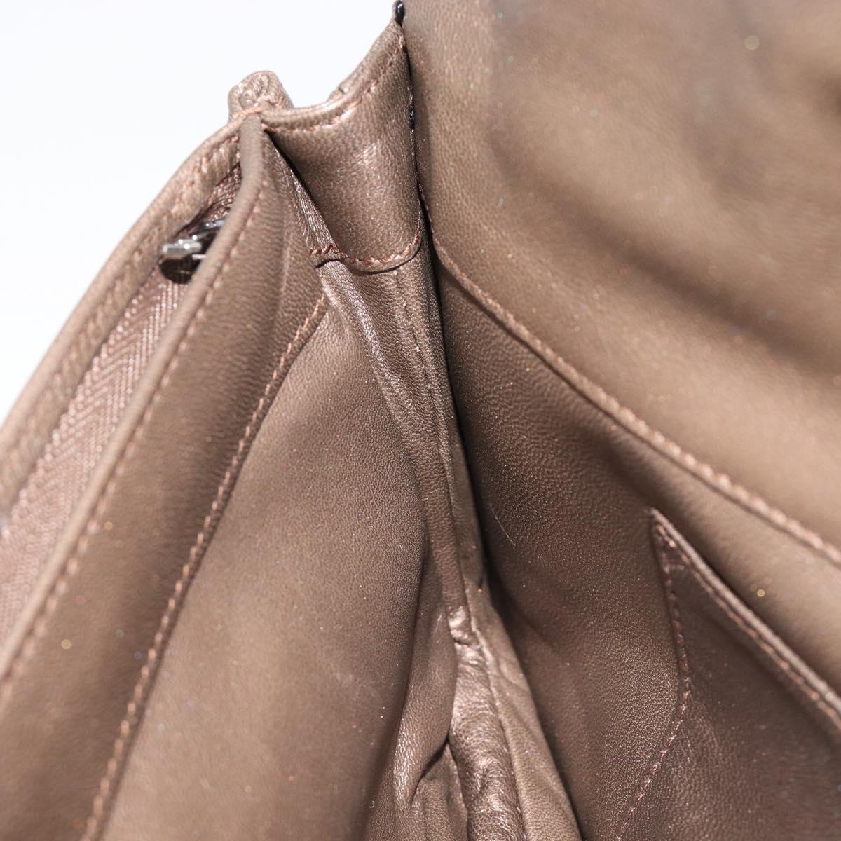 LOEWE Clutch Bag Leather Brown Auth bs38037