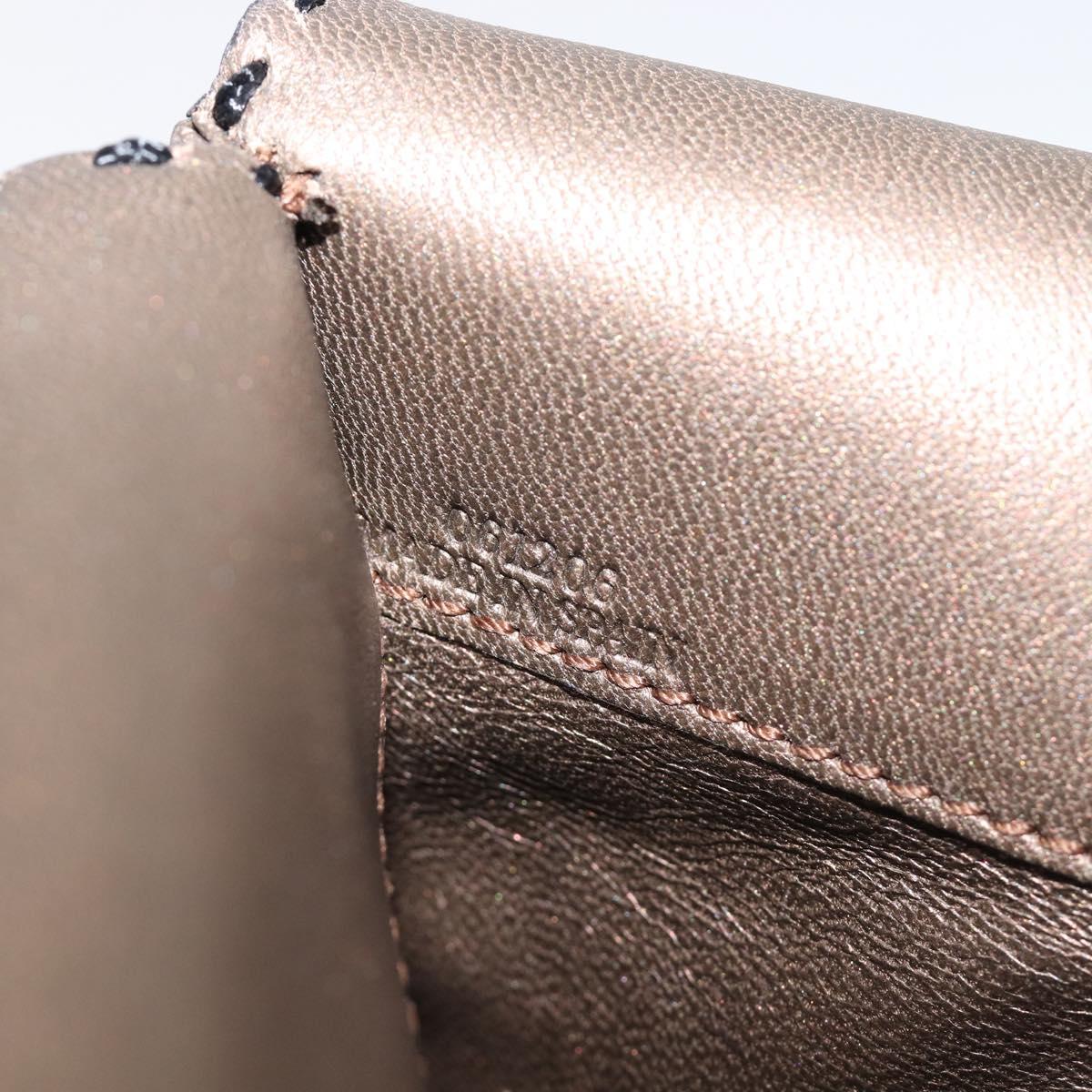 LOEWE Clutch Bag Leather Brown Auth bs38037
