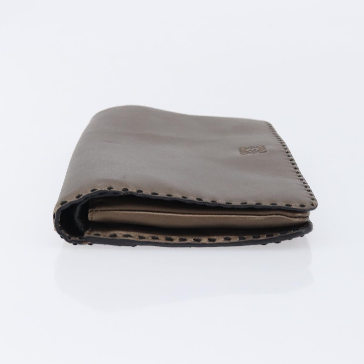 LOEWE Clutch Bag Leather Brown Auth bs38037