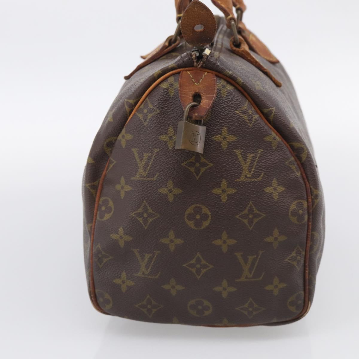 LOUIS VUITTON Monogram Speedy 30 Hand Bag M41526 LV Auth bs38055