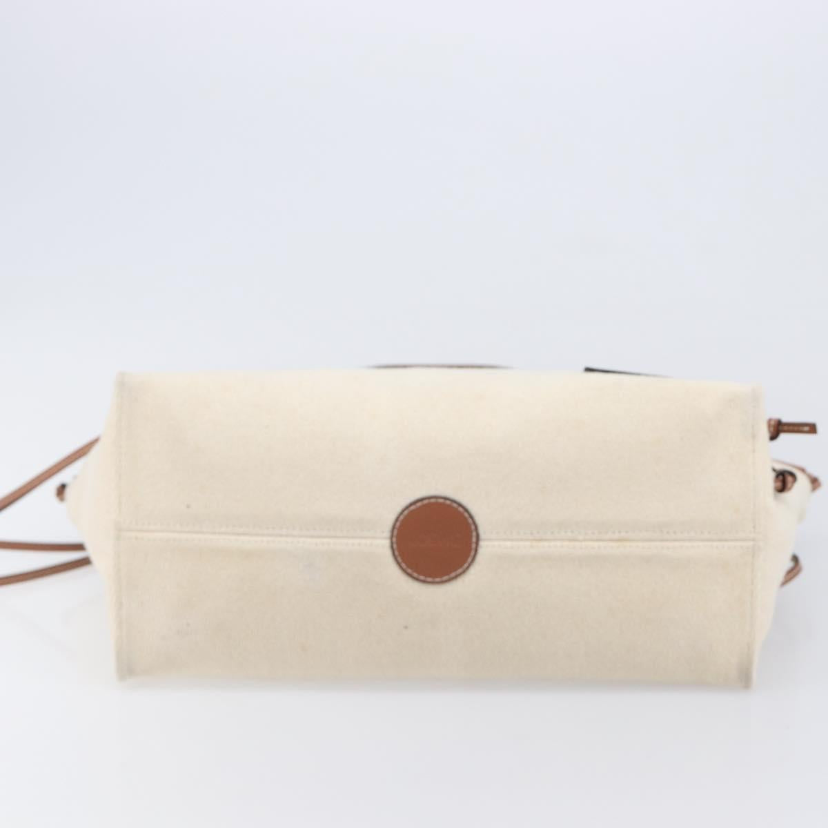 LOEWE Cushion Tote Bag Canvas White Auth bs38063A