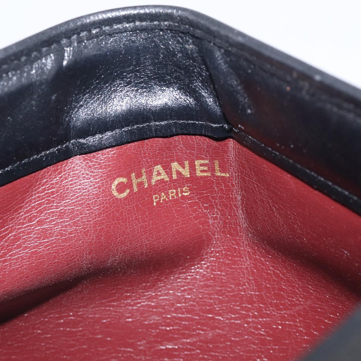 CHANEL Matelasse Clutch Bag Cotton Black Gold CC Auth bs38064